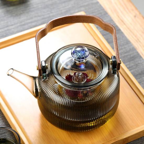 Glass teapot|teapot|heat-resistant glass handle pot|boiling teapot|flower teapot|tea set|afternoon tea set