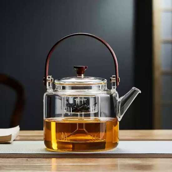 Glass teapot|Glass tea steamer|High temperature resistant glass kettle|Glass handle pot|Teapot|Tea party set|Afternoon tea set Glass teapot|Glass tea steamer|High temperature resistant glass kettle|Glass handle pot|Teapot|Tea party set|Afternoon tea set
