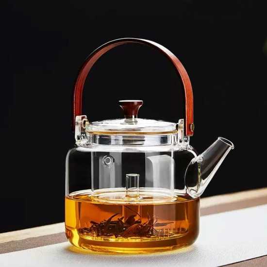 Glass teapot|Glass tea steamer|High temperature resistant glass kettle|Glass handle pot|Teapot|Tea party set|Afternoon tea set Glass teapot|Glass tea steamer|High temperature resistant glass kettle|Glass handle pot|Teapot|Tea party set|Afternoon tea set