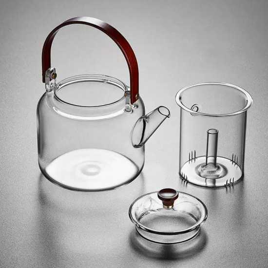 Glass teapot|Glass tea steamer|High temperature resistant glass kettle|Glass handle pot|Teapot|Tea party set|Afternoon tea set Glass teapot|Glass tea steamer|High temperature resistant glass kettle|Glass handle pot|Teapot|Tea party set|Afternoon tea set