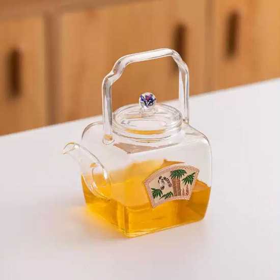 Exquisite afternoon tea set | fruit flower teapot | high temperature resistant glass tea set | candle heating flower teapot tea boiler Exquisite afternoon tea set | fruit flower teapot | high temperature resistant glass tea set | candle heating flower teapot tea boiler
