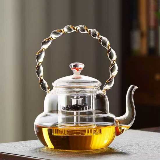Glass teapot | high temperature resistant electric ceramic kettle | teapot | tea and water separation teapot | tea party tea set Glass teapot | high temperature resistant electric ceramic kettle | teapot | tea and water separation teapot | tea party tea set