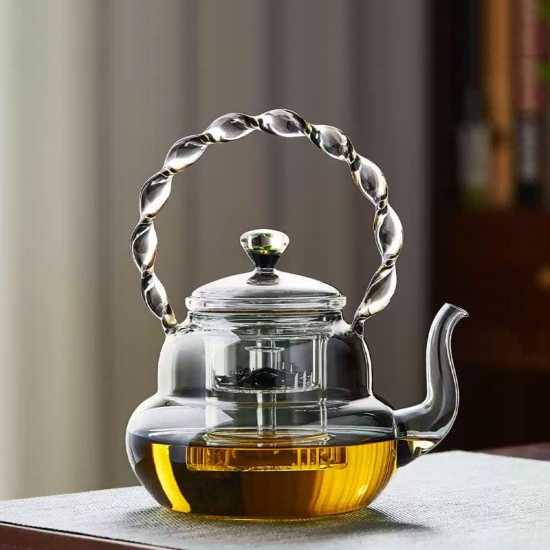 Glass teapot | high temperature resistant electric ceramic kettle | teapot | tea and water separation teapot | tea party tea set