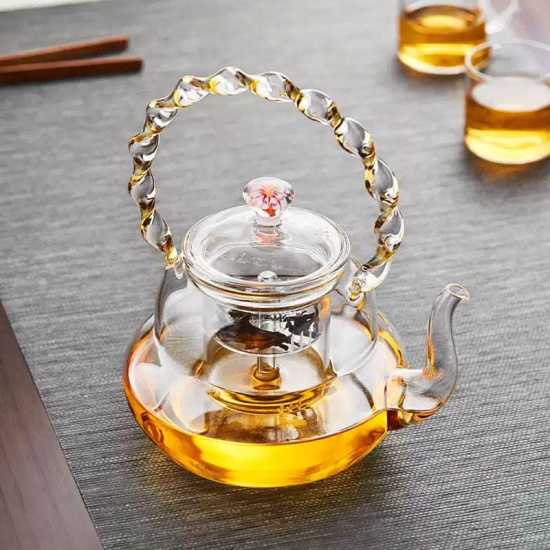 Glass teapot | high temperature resistant electric ceramic kettle | teapot | tea and water separation teapot | tea party tea set Glass teapot | high temperature resistant electric ceramic kettle | teapot | tea and water separation teapot | tea party tea set
