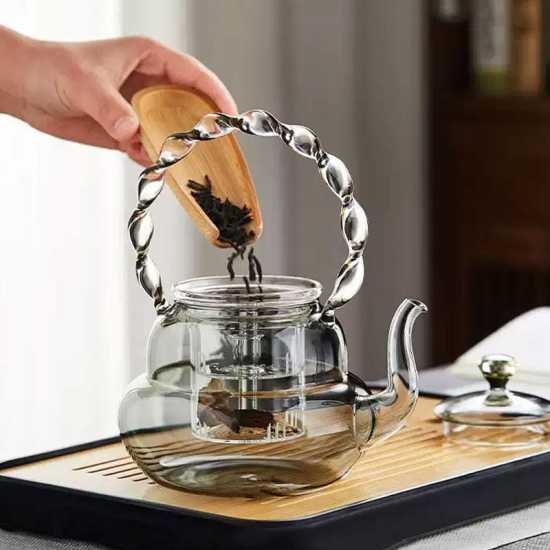 Glass teapot | high temperature resistant electric ceramic kettle | teapot | tea and water separation teapot | tea party tea set