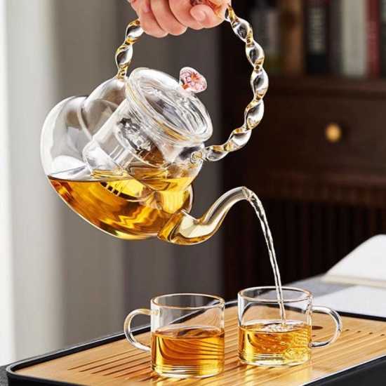 Glass teapot | high temperature resistant electric ceramic kettle | teapot | tea and water separation teapot | tea party tea set Glass teapot | high temperature resistant electric ceramic kettle | teapot | tea and water separation teapot | tea party tea set