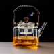 Thickened glass teapot | Steaming and boiling teapot | High temperature resistant teapot|Glass handle kettle|Tea party set|Afternoon tea set