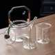 Thickened glass teapot | Steaming and boiling teapot | High temperature resistant teapot|Glass handle kettle|Tea party set|Afternoon tea set