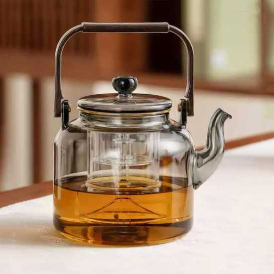 Glass teapot | Large capacity heat-resistant glass kettle | Handle steaming teapot | Teapot | Flower teapot | Christmas tea set Glass teapot | Large capacity heat-resistant glass kettle | Handle steaming teapot | Teapot | Flower teapot | Christmas tea set