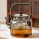 Glass teapot | Large capacity heat-resistant glass kettle | Handle steaming teapot | Teapot | Flower teapot | Christmas tea set