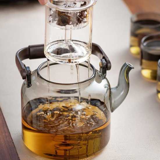 Glass teapot | Large capacity heat-resistant glass kettle | Handle steaming teapot | Teapot | Flower teapot | Christmas tea set Glass teapot | Large capacity heat-resistant glass kettle | Handle steaming teapot | Teapot | Flower teapot | Christmas tea set