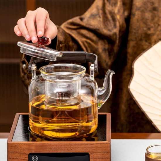 Glass teapot | Large capacity heat-resistant glass kettle | Handle steaming teapot | Teapot | Flower teapot | Christmas tea set Glass teapot | Large capacity heat-resistant glass kettle | Handle steaming teapot | Teapot | Flower teapot | Christmas tea set