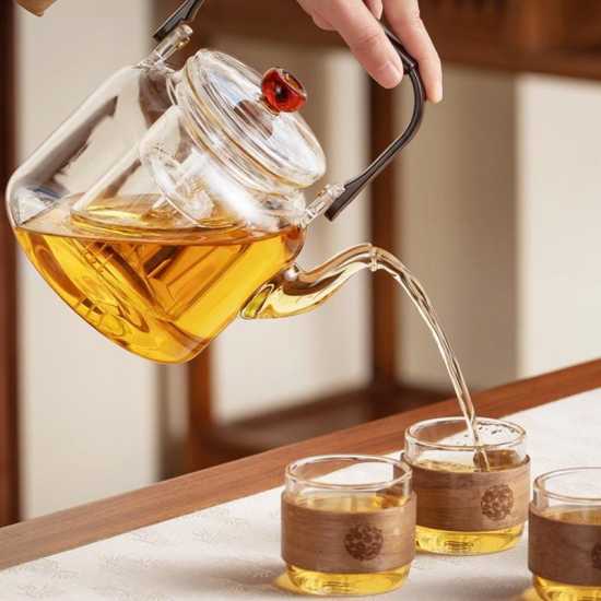 Glass teapot | Large capacity heat-resistant glass kettle | Handle steaming teapot | Teapot | Flower teapot | Christmas tea set Glass teapot | Large capacity heat-resistant glass kettle | Handle steaming teapot | Teapot | Flower teapot | Christmas tea set