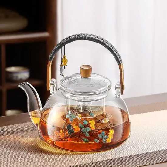 Glass teapot|Glass handle kettle|Ceramic kettle|Teapot|Flower teapot|Tea party set|Afternoon tea set|Handmade gifts Glass teapot|Glass handle kettle|Ceramic kettle|Teapot|Flower teapot|Tea party set|Afternoon tea set|Handmade gifts