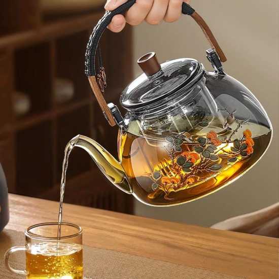 Glass teapot|Glass handle kettle|Ceramic kettle|Teapot|Flower teapot|Tea party set|Afternoon tea set|Handmade gifts Glass teapot|Glass handle kettle|Ceramic kettle|Teapot|Flower teapot|Tea party set|Afternoon tea set|Handmade gifts