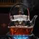High temperature resistant glass steaming teapot | glass boiling teapot | flower tea brewing teapot | anti-scalding handle pot|glass kettle