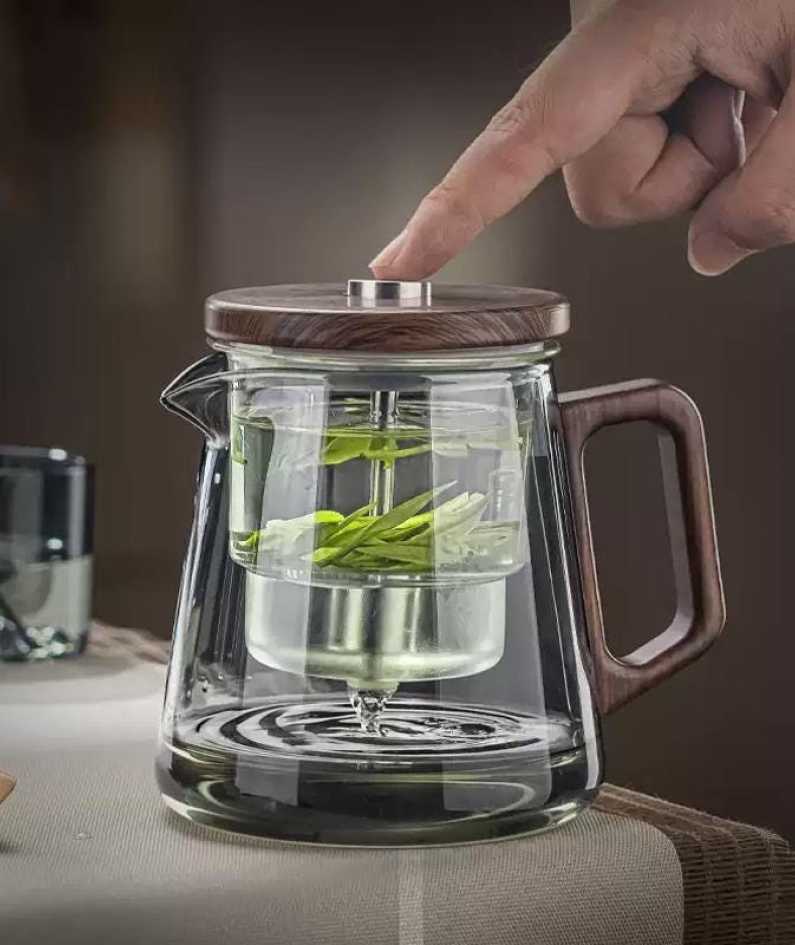 Glass teapot | Tea and water separation teapot | Heat-resistant glass teapot | Tea party set | Afternoon tea set | Handmade gift