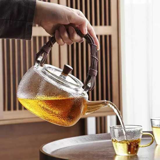 Hammered glass teapot | High temperature resistant glass teapot | Glass kettle | Electric ceramic stove teapot | Lift pot |Tea party tea set Hammered glass teapot | High temperature resistant glass teapot | Glass kettle | Electric ceramic stove teapot | Lift pot |Tea party tea set