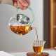Glass teapot|tea and water separation teapot|glass handle teapot|flower teapot|tea maker|tea set|tea party set|afternoon tea set