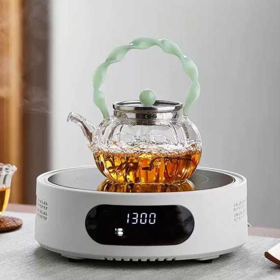 Glass teapot|tea and water separation teapot|glass handle teapot|flower teapot|tea maker|tea set|tea party set|afternoon tea set