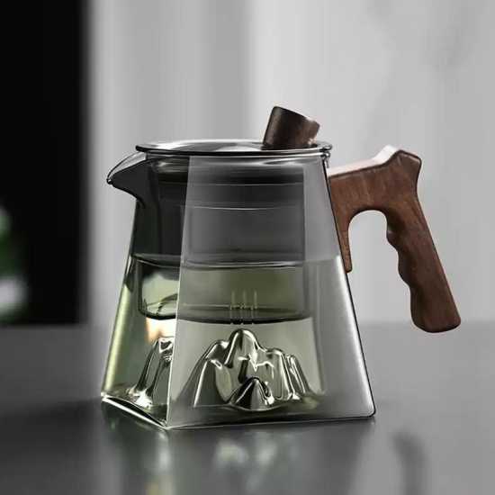 Glass teapot | High temperature resistant glass steaming teapot | Thickened glass kettle | Integrated steaming teapot Glass teapot | High temperature resistant glass steaming teapot | Thickened glass kettle | Integrated steaming teapot