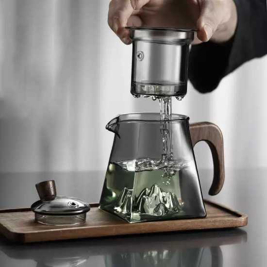 Glass teapot | High temperature resistant glass steaming teapot | Thickened glass kettle | Integrated steaming teapot Glass teapot | High temperature resistant glass steaming teapot | Thickened glass kettle | Integrated steaming teapot