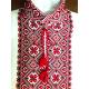 Ukrainian custom embroidered shirt for men White linen wedding costume Slavic red black cross stitch embroidery Ethnic Christmas gift