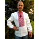 Ukrainian custom embroidered shirt for men White linen wedding costume Slavic red black cross stitch embroidery Ethnic Christmas gift
