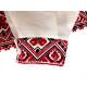 Ukrainian custom embroidered shirt for men White linen wedding costume Slavic red black cross stitch embroidery Ethnic Christmas gift